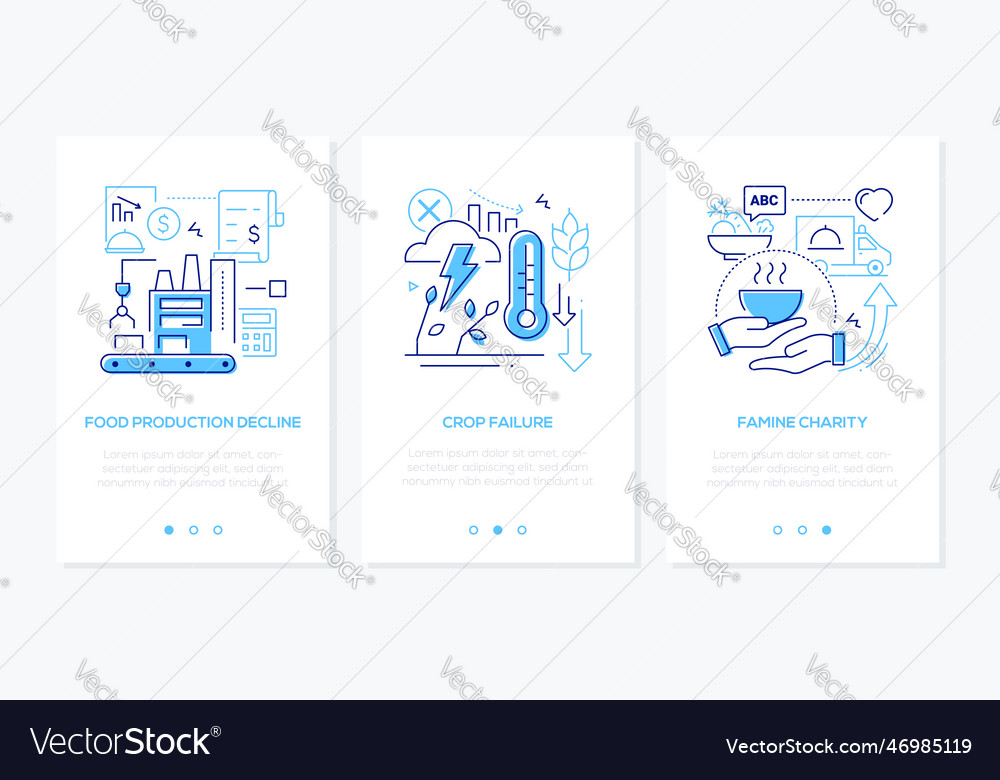Food production and crop failure - line design Vector Image