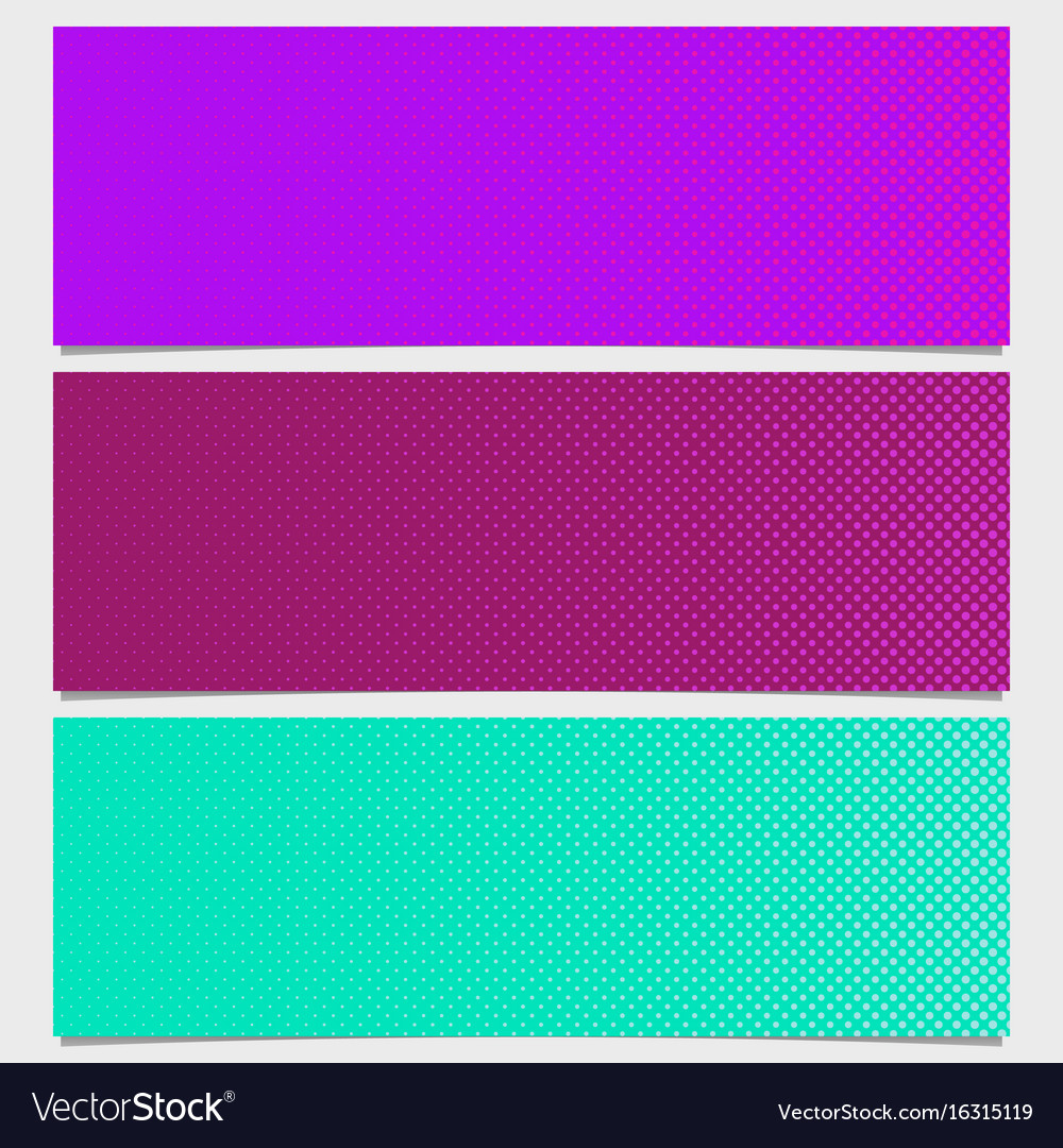 Halftone dot pattern banner design - from circles