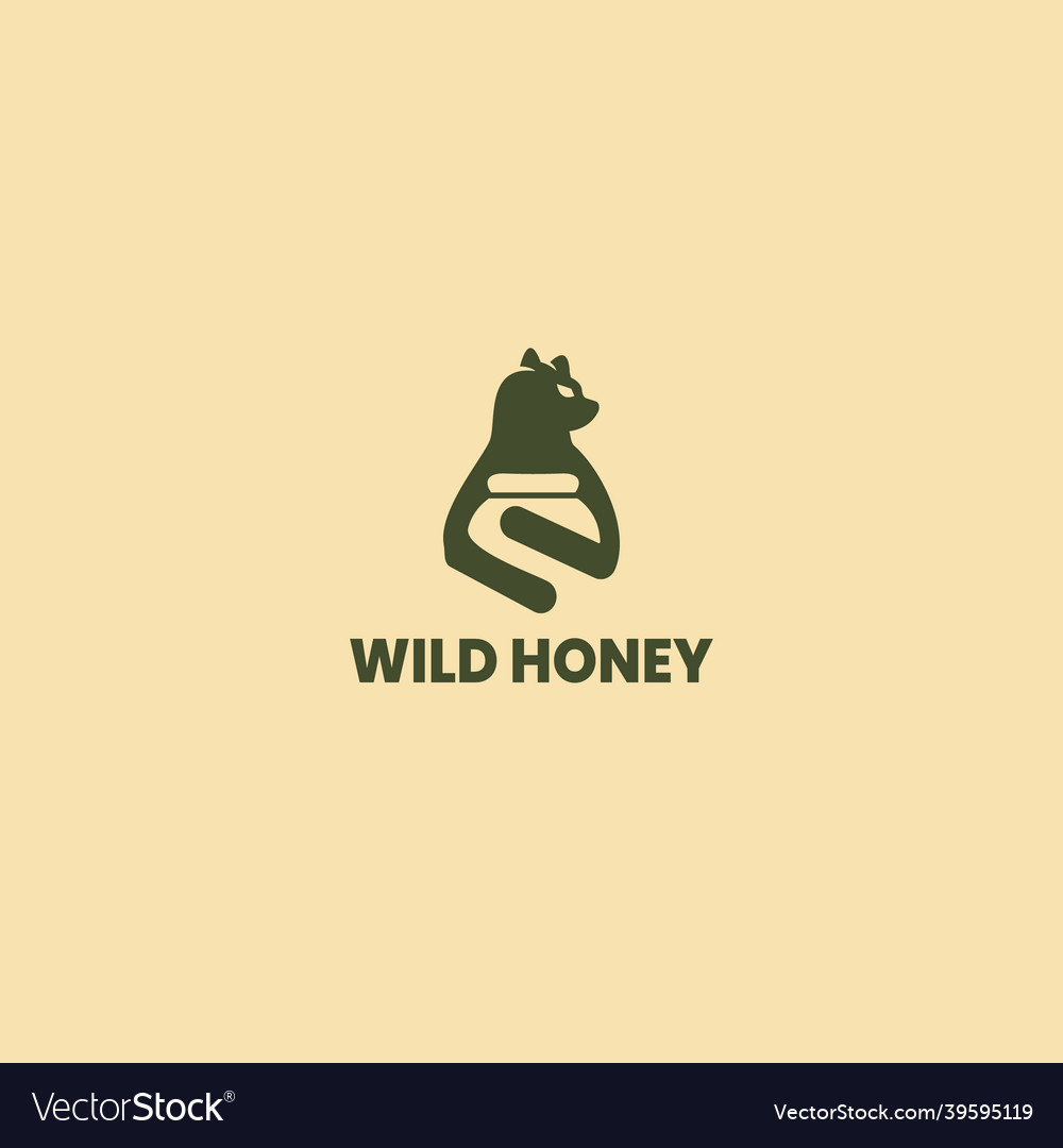 Honey label design concept for organic