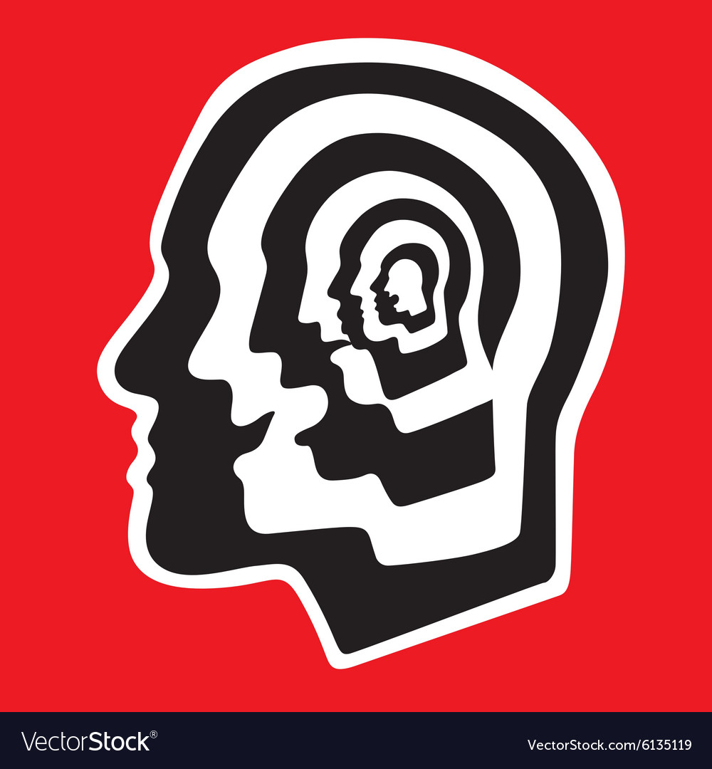 Human brain psychology Royalty Free Vector Image