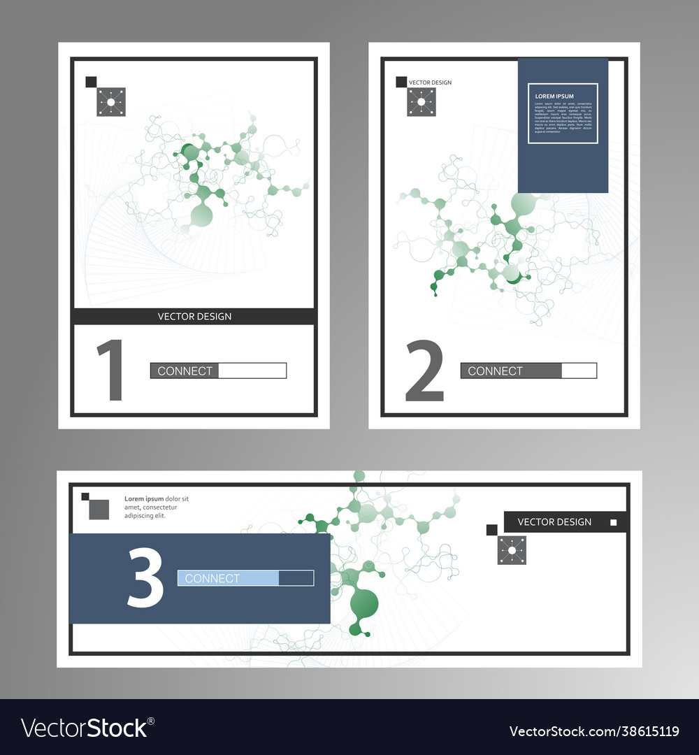 Molecule structure interconnection network book vector image Molecule structure interconnection network book