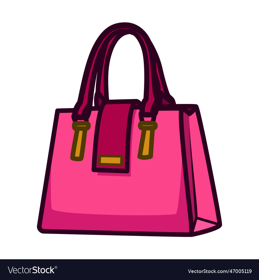 Moms cute pink bag mothers day icon vector image Moms cute pink bag mothers day icon
