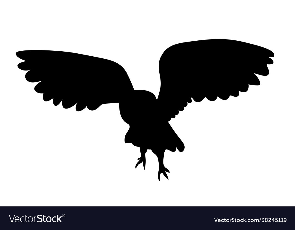 Owl silhouette Royalty Free Vector Image - VectorStock