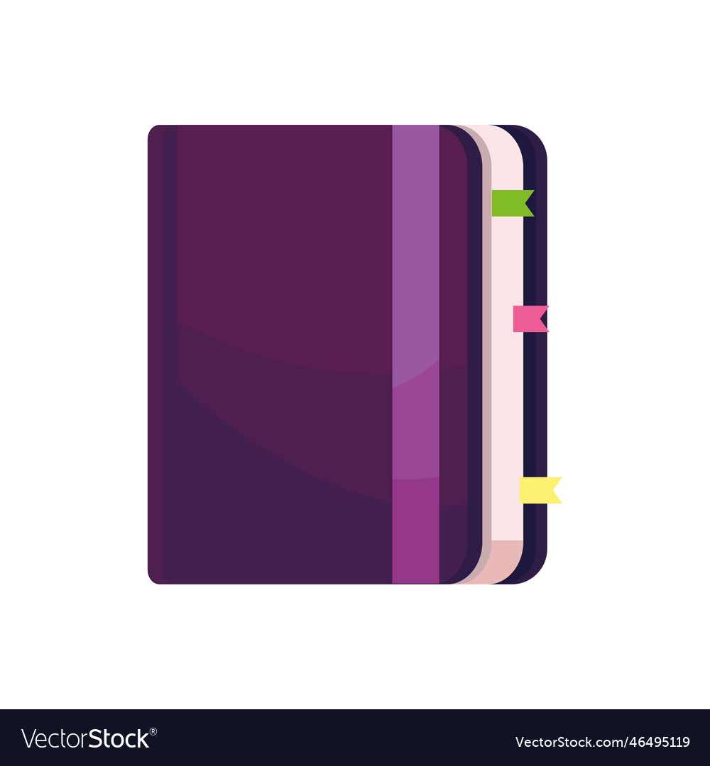 Purple Notebook Design Royalty Free Vector Image