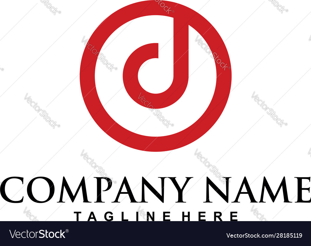 Simple d-initial technology logo designs template