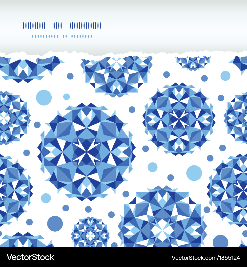 Blue abstract circles square seamless pattern Vector Image