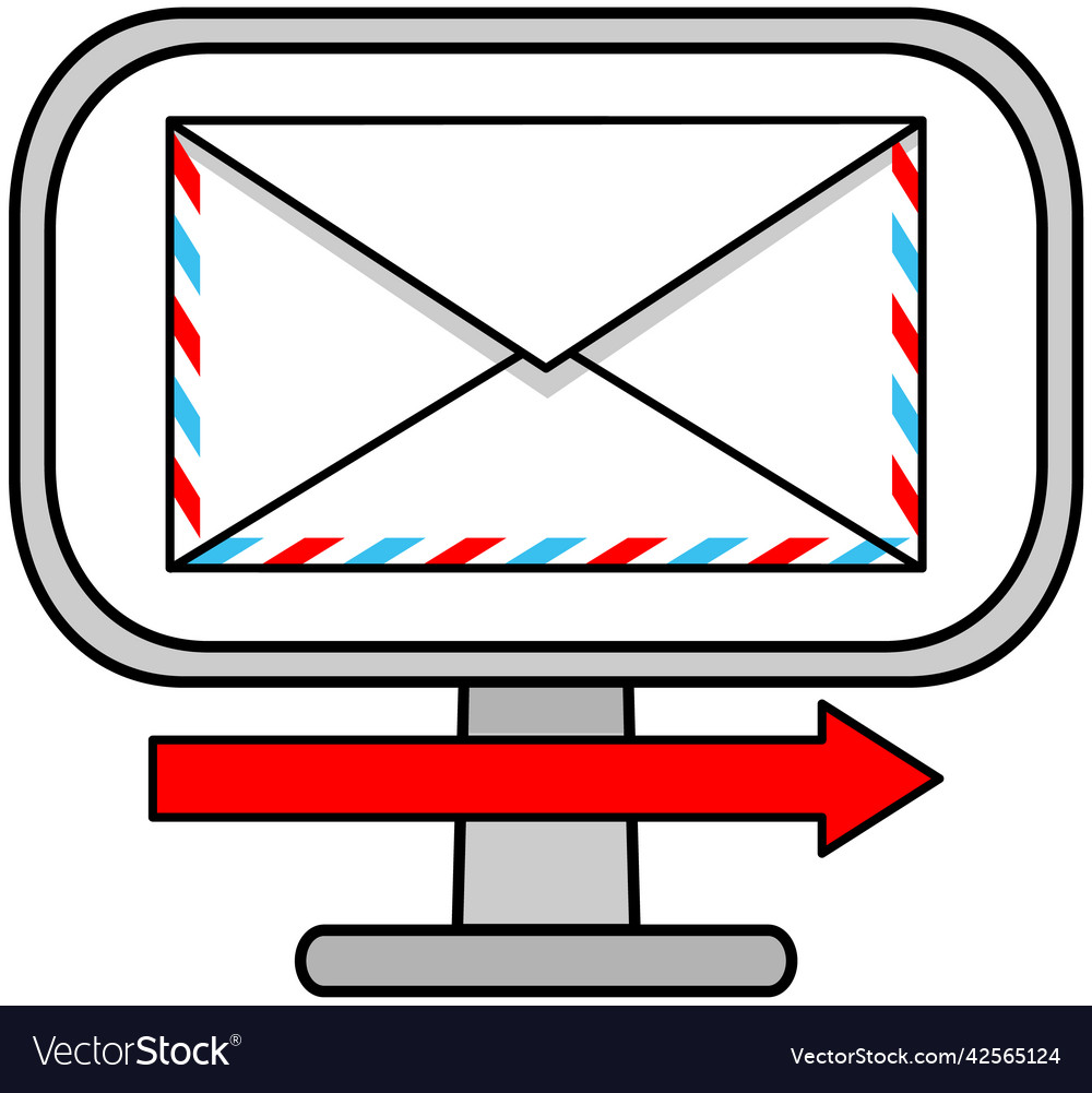 Concept send message notification sign vector image Concept send message notification sign