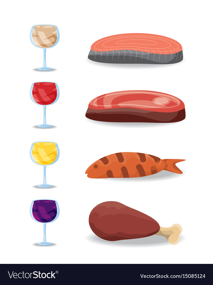 Delicious grilled meat fish and drinks menu