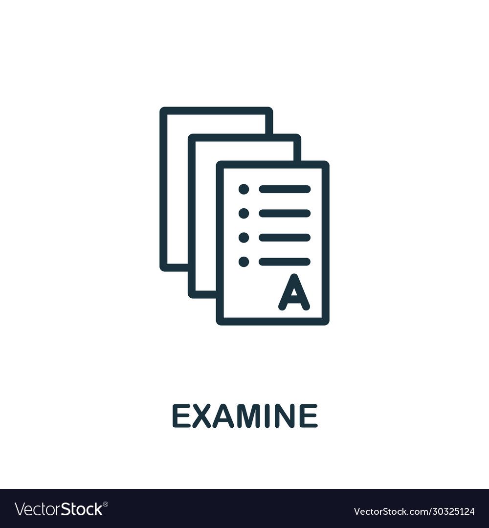 Examine icon simple element from audit collection vector image Examine icon simple element from audit collection