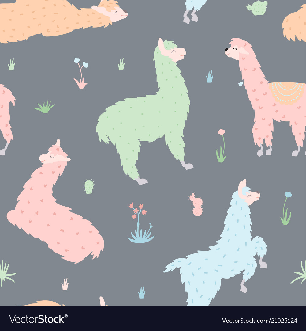 Llama Seamless Pattern