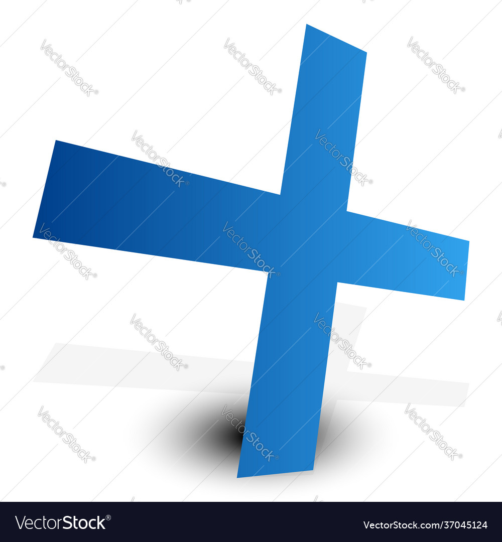 Plus cross sign mathematics math concepts add vector image Plus cross sign mathematics math concepts add