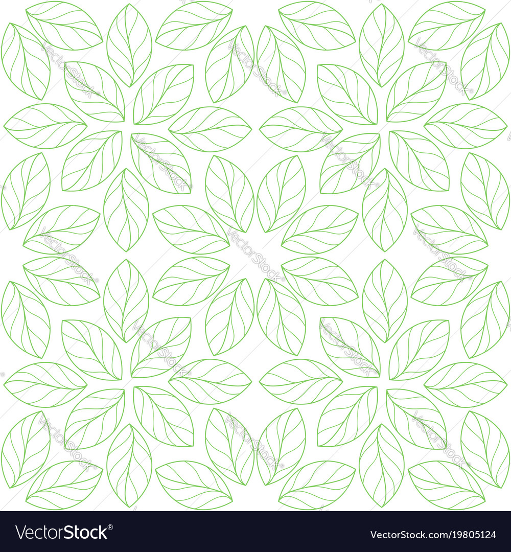 Seamless repeating linear leaves pattern