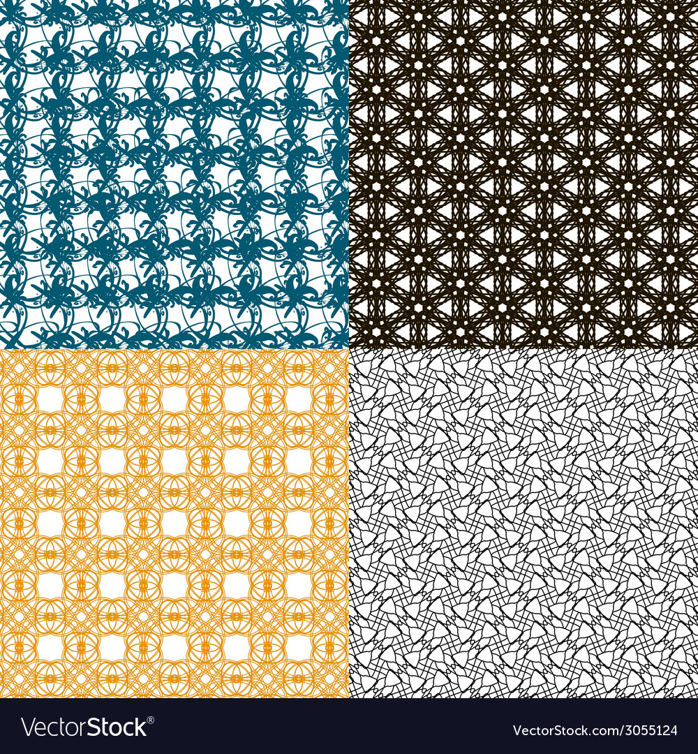 Set of geometric pattern in op art design