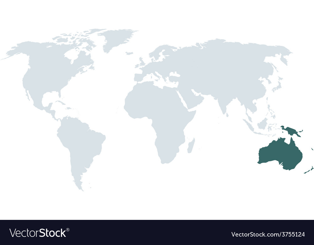 World map australia