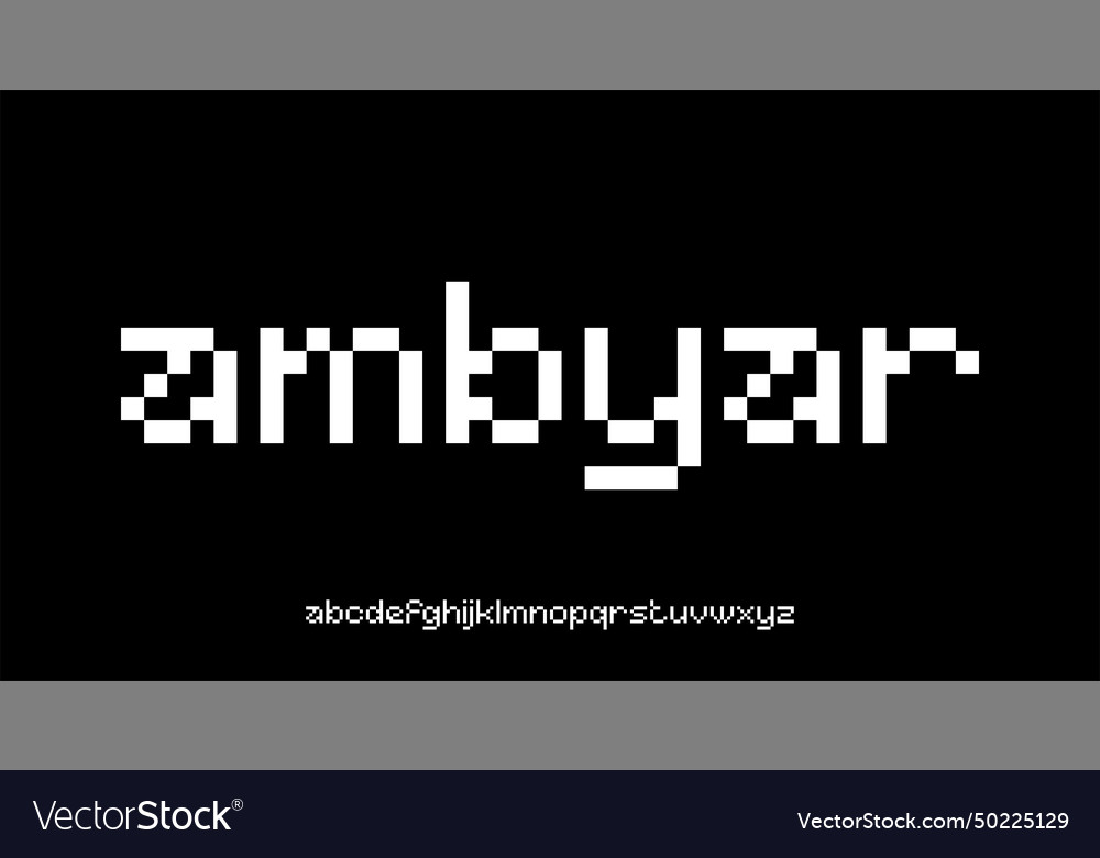 Ambyar font display lowercase pixel bit