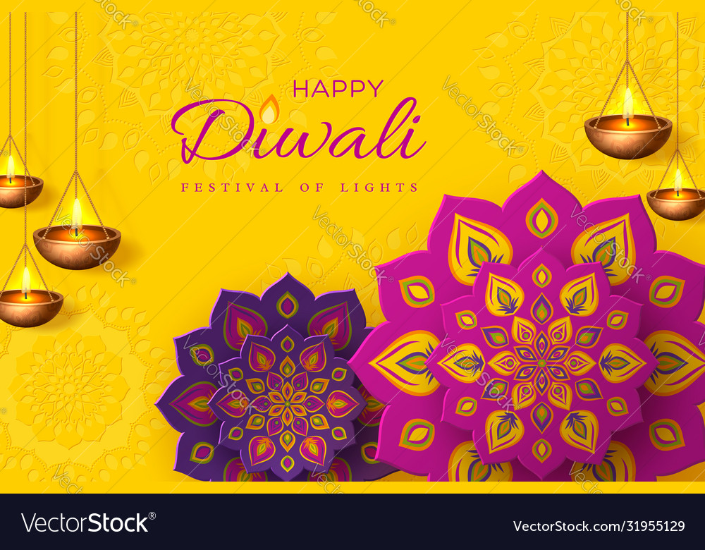 Diwali festival holiday design Royalty Free Vector Image