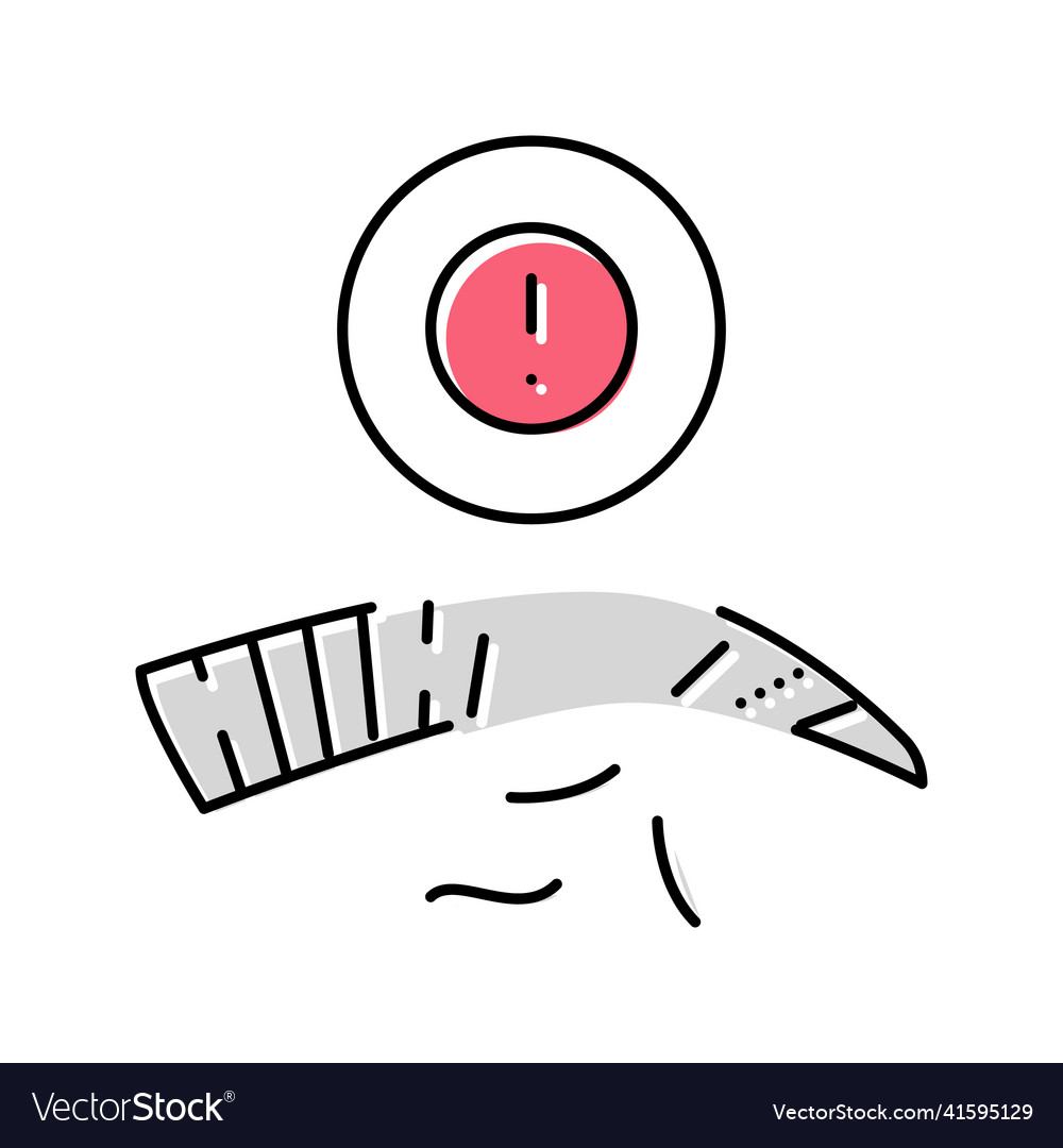 Eyebrow hair loss color icon