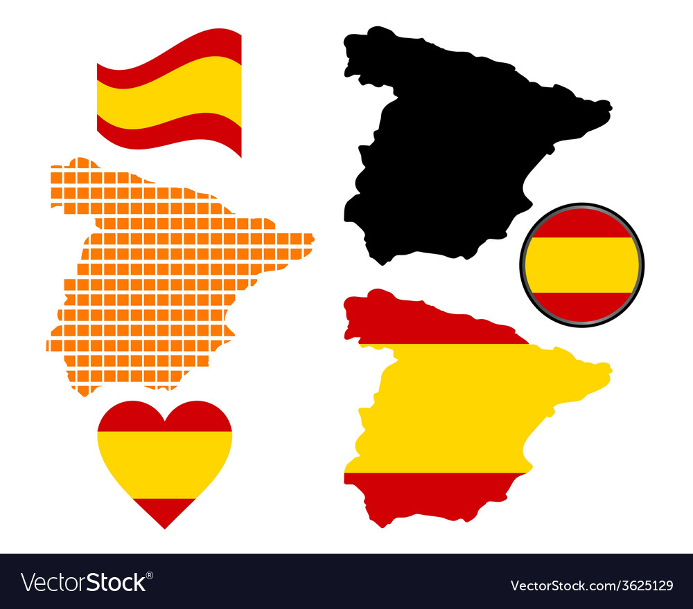 Map Of Spain Royalty Free Vector Image - VectorStock