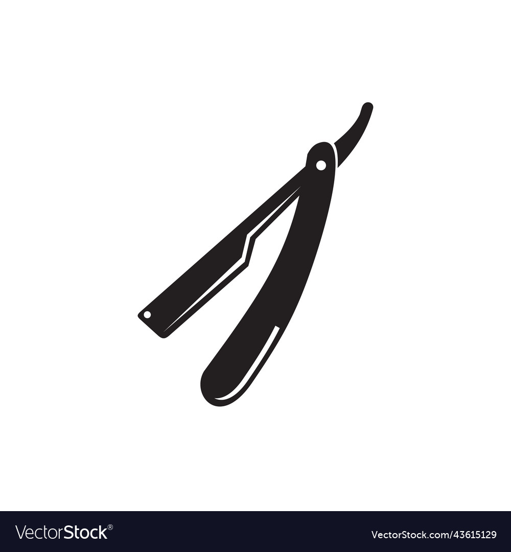 Shaver knife razor icon logo design Royalty Free Vector