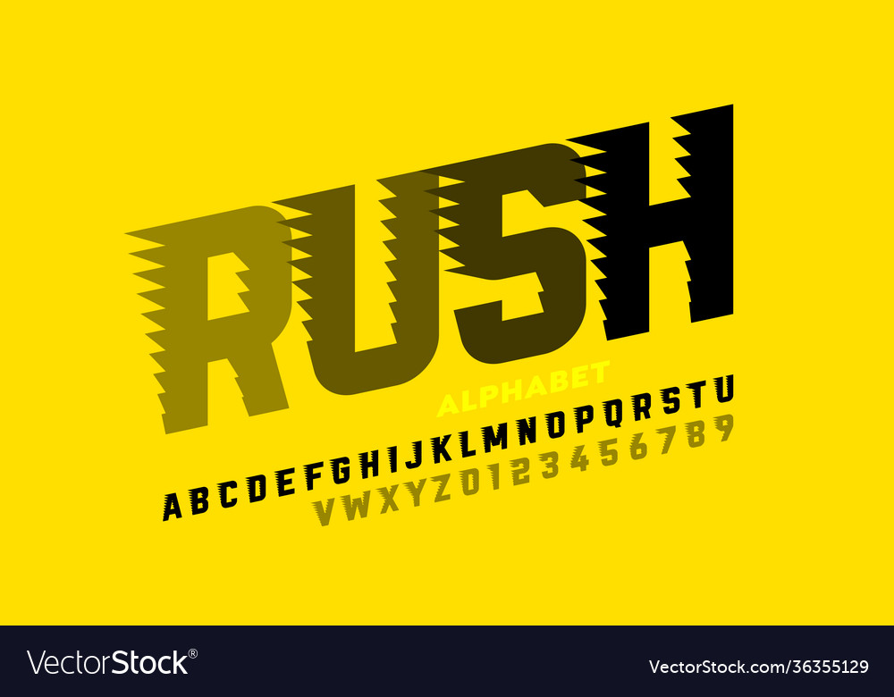 Speed style font Royalty Free Vector Image - VectorStock