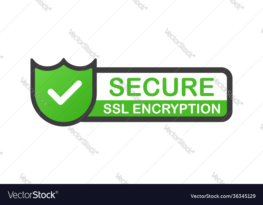Ssl secure https certificate connection shield vector image Ssl secure https certificate connection shield
