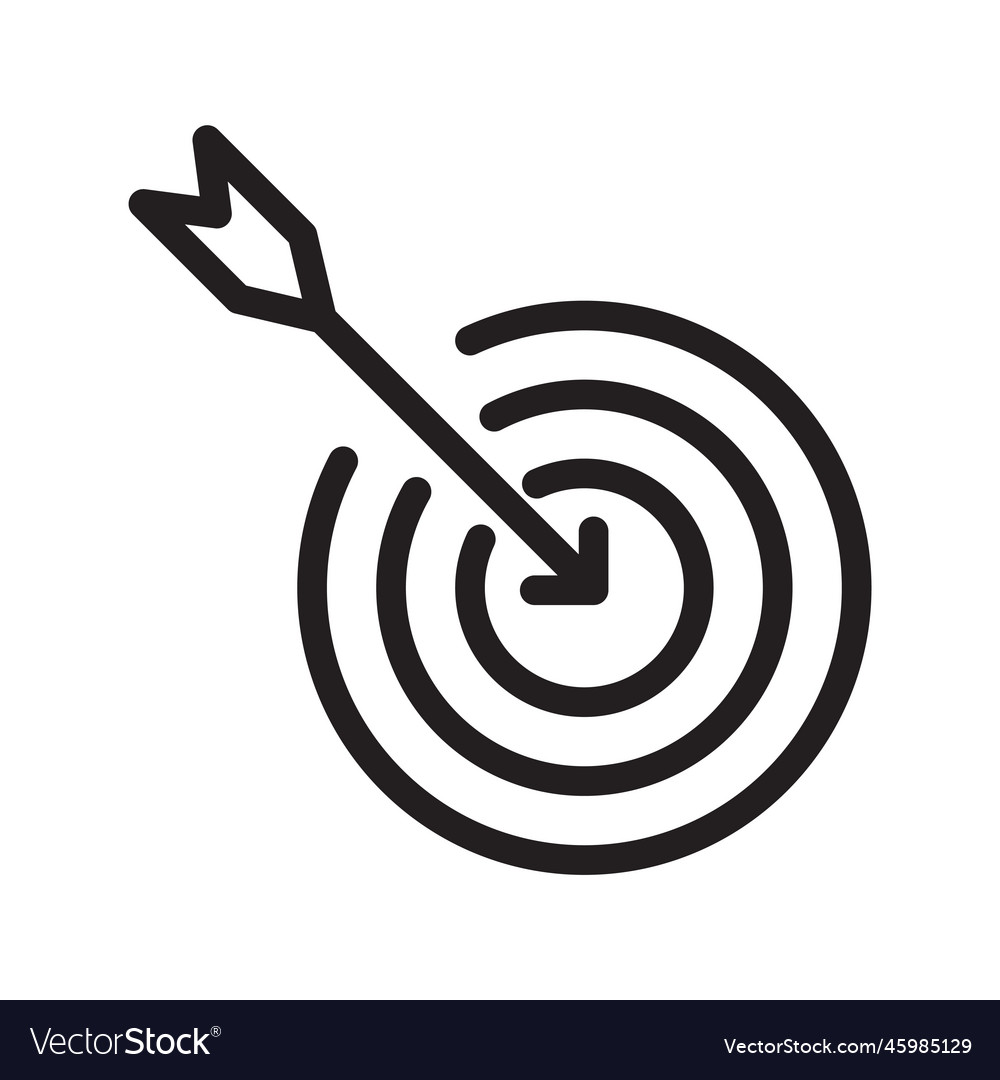 Target icon sign on white background Royalty Free Vector