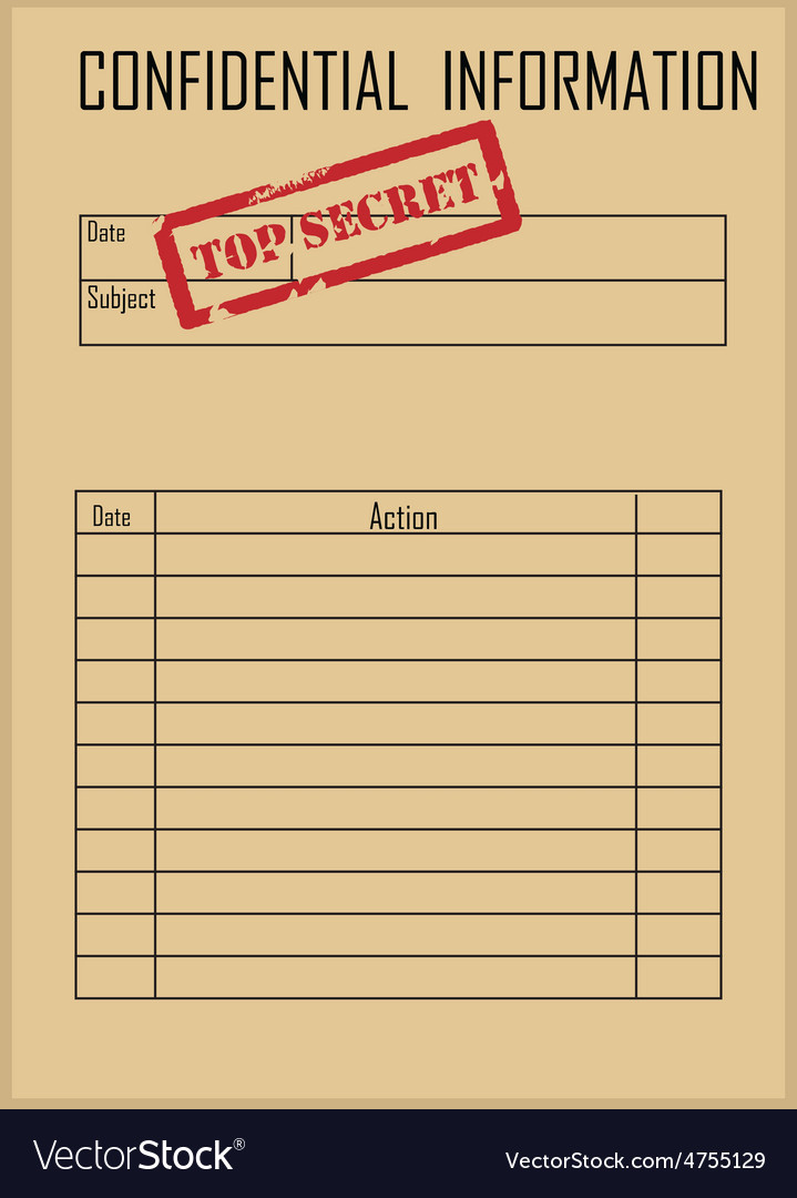 template top secret folder