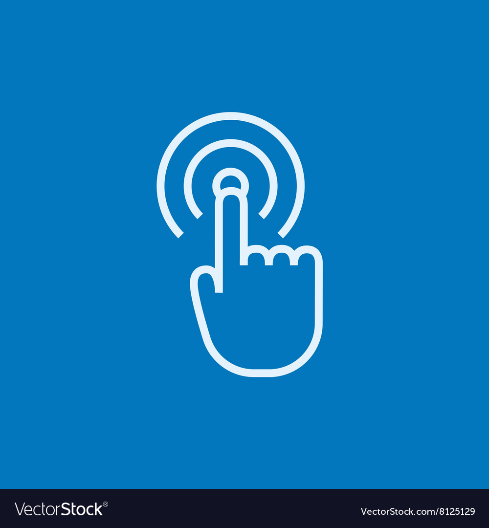 Touch screen gesture line icon