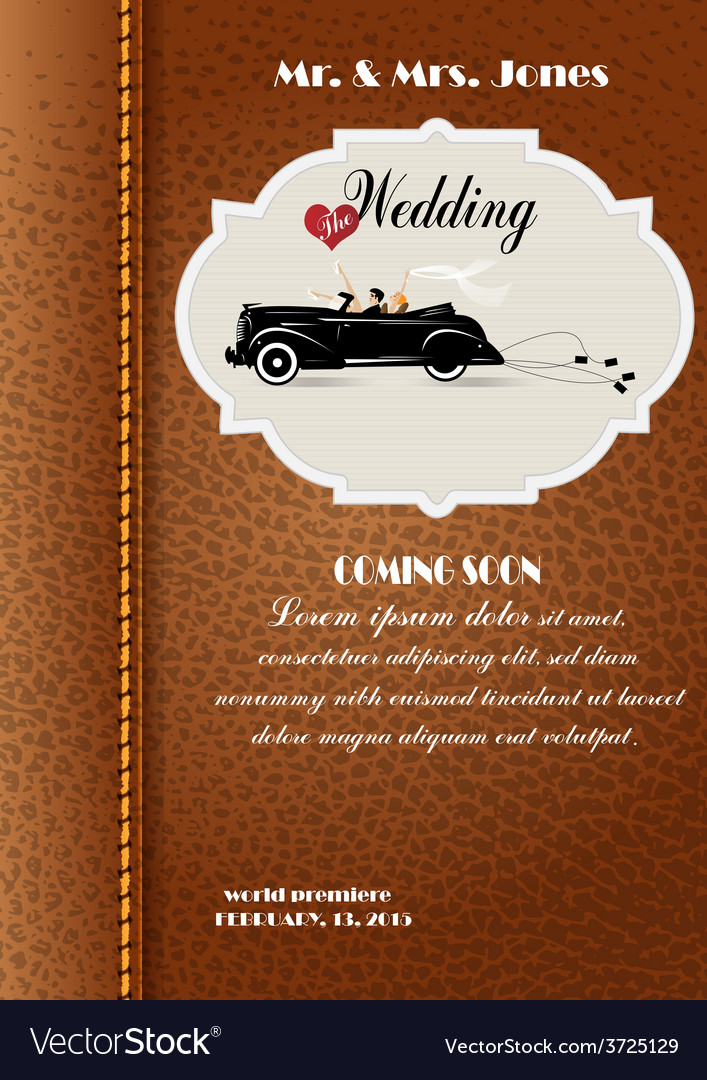 Vintage wedding background Royalty Free Vector Image