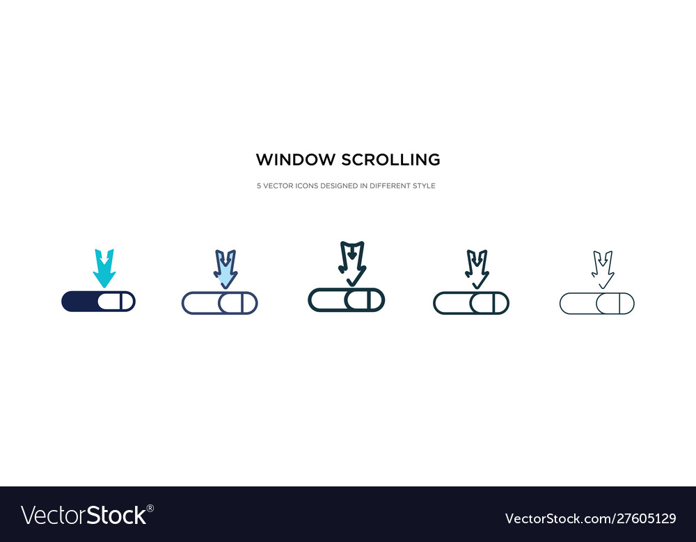 Window scrolling medium icon in different style
