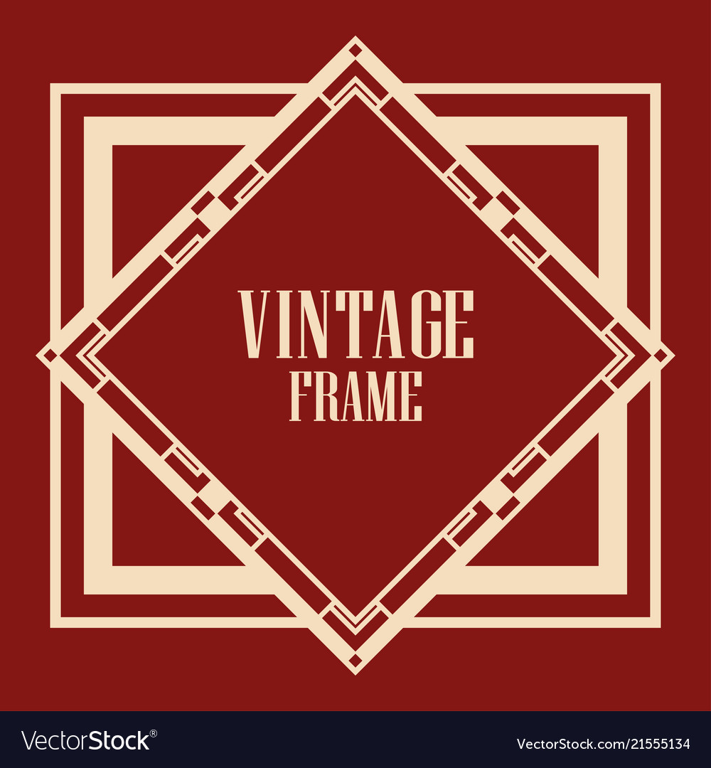 Art deco frame Royalty Free Vector Image - VectorStock