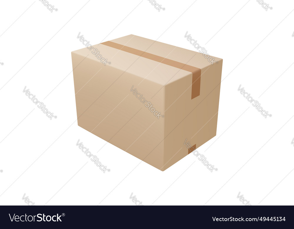 Cardboard or carton realistic delivery boxes Vector Image