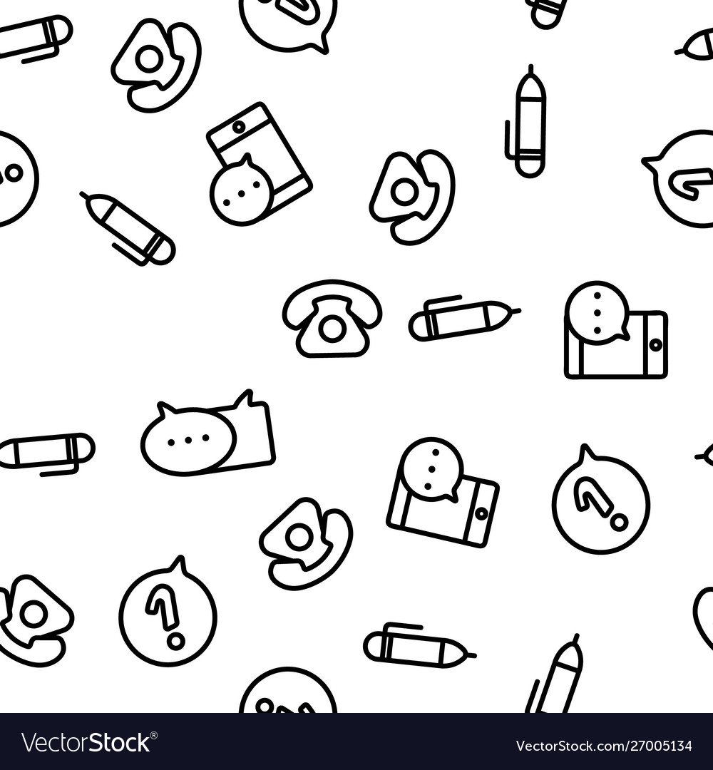 Client support seamless pattern vector image Client support seamless pattern