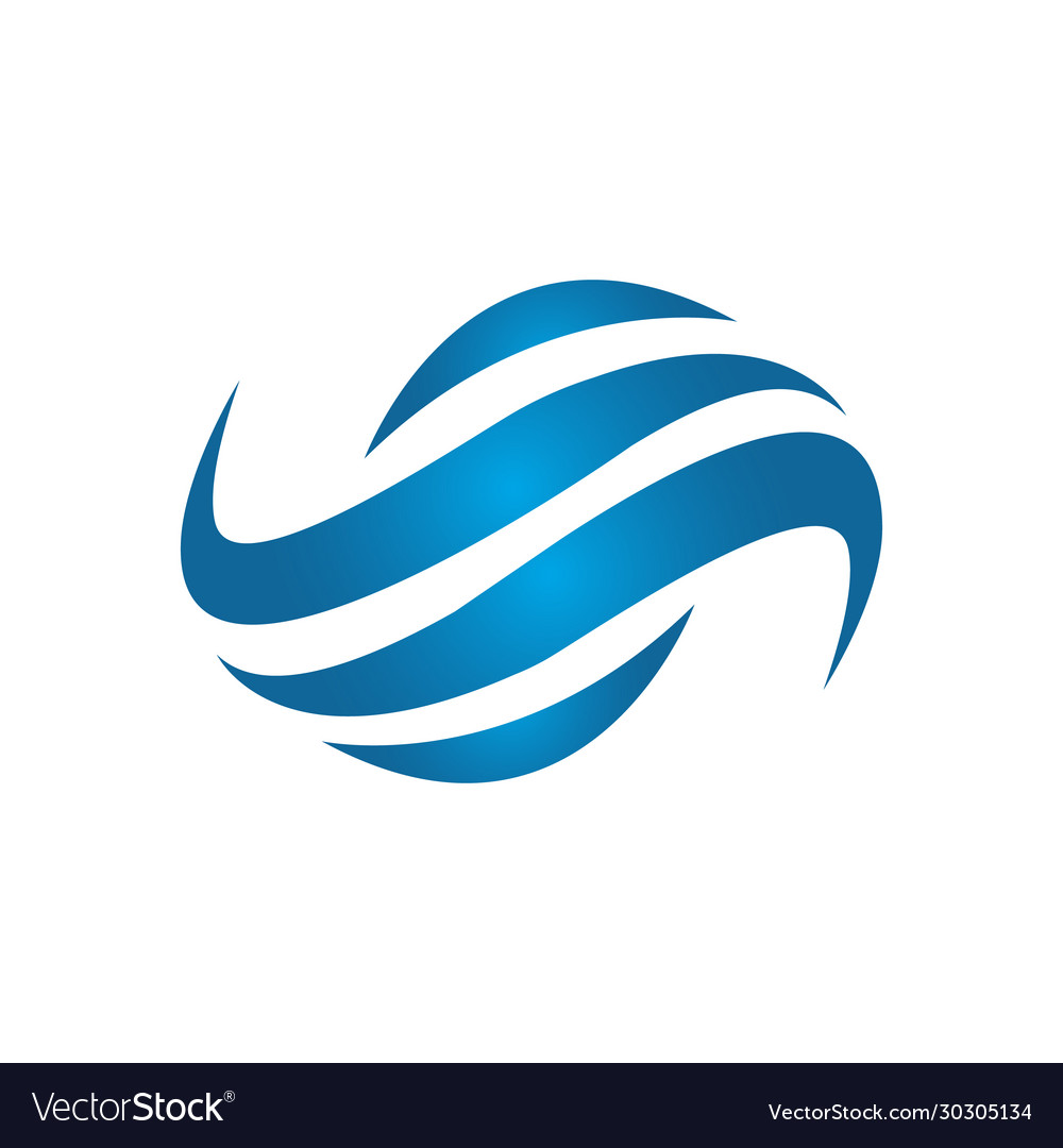 Cuztomize creative modern water wave logo design