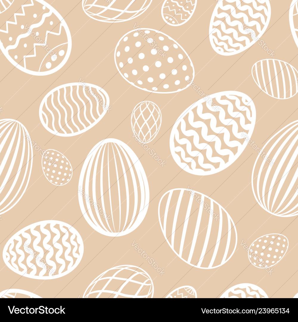 Easter egg seamless pattern milk chocolate color Vector Image