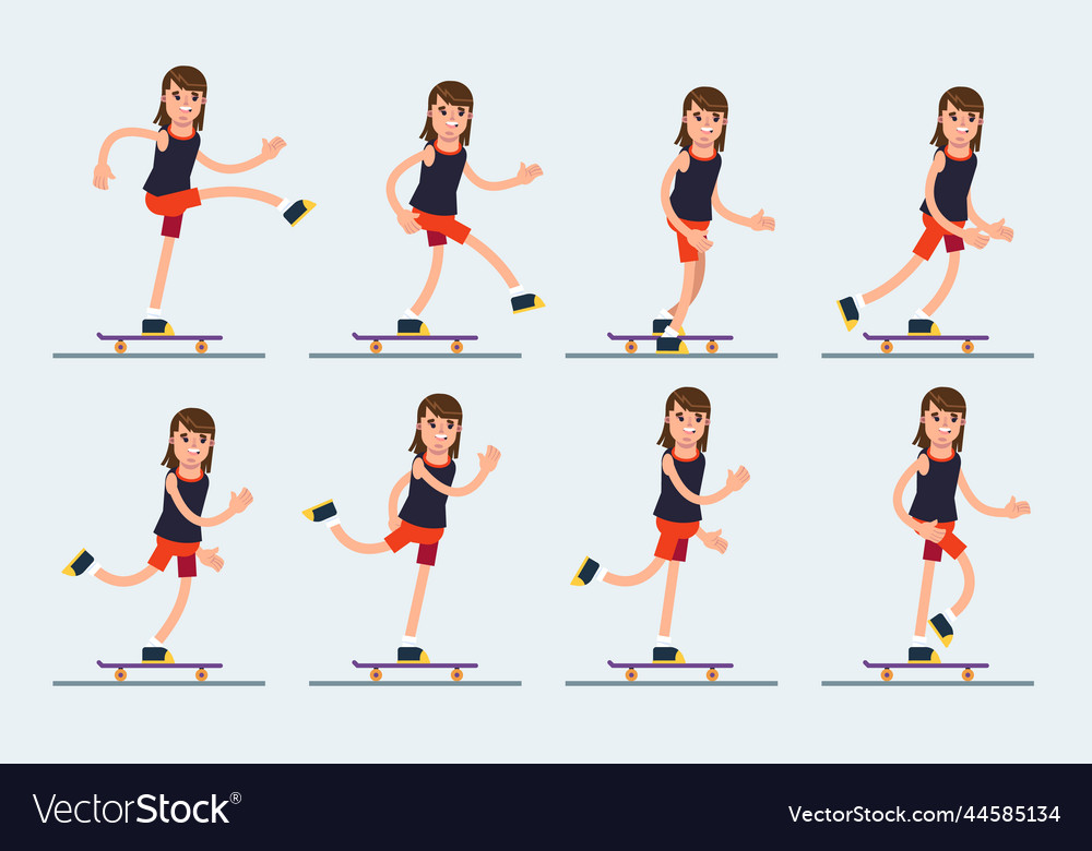 Flache Design Animation Frames Element Set vector image Flache Design Animation Frames Element Set