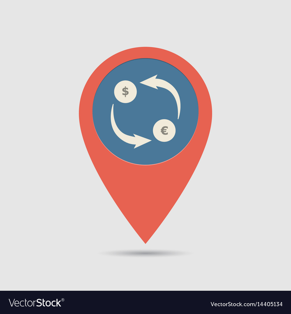 Map Pin Exchange Money Royalty Free Vector Image Map Pin Exchange Money Vector Image