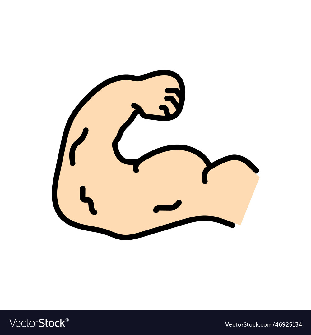 Muscle icon or upper arm biceps Royalty Free Vector Image