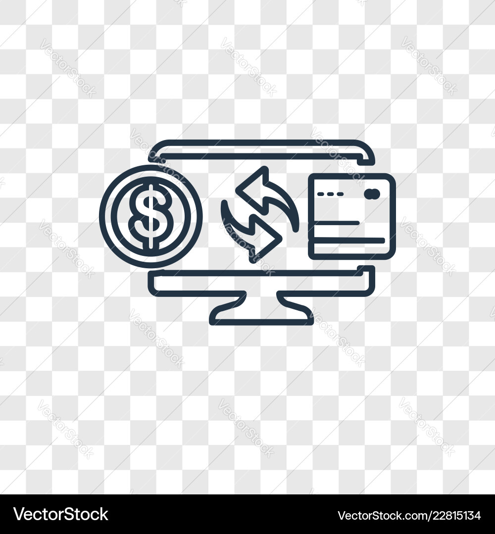 Payment method concept linear icon isolated Vector Image