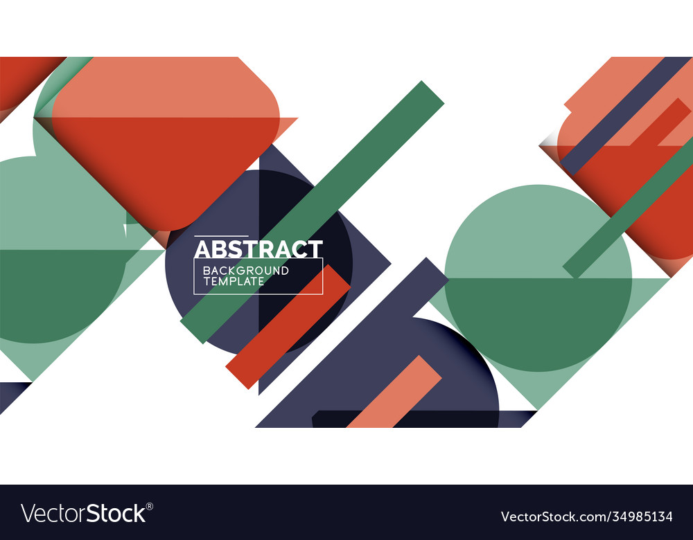 Simple circles and triangles abstract background vector image Simple circles and triangles abstract background