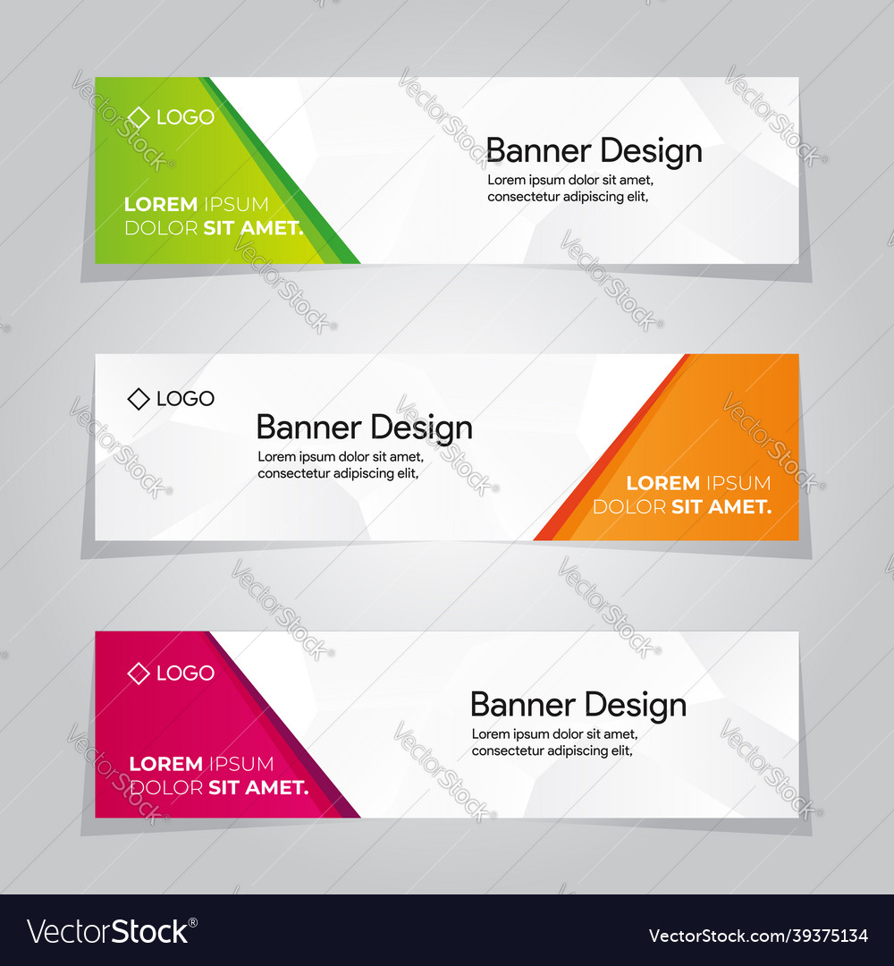 Simple template banner abstract shape ad Vector Image