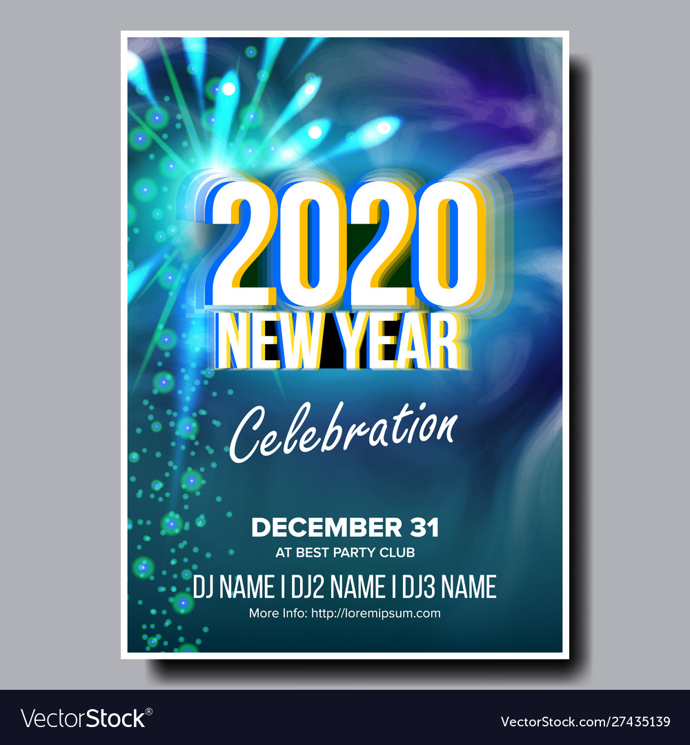 2020 christmas party flyer poster happy