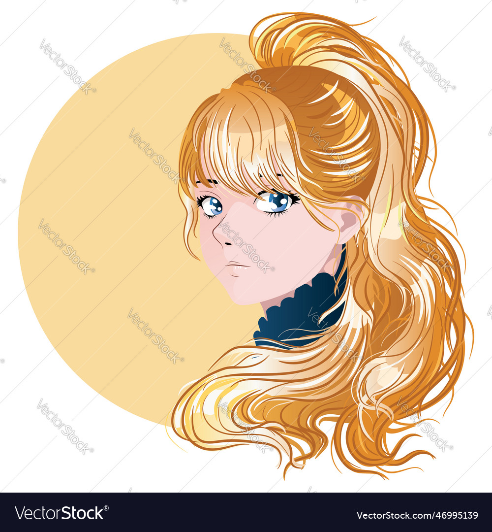 Anime Mädchen mit blonden Haaren