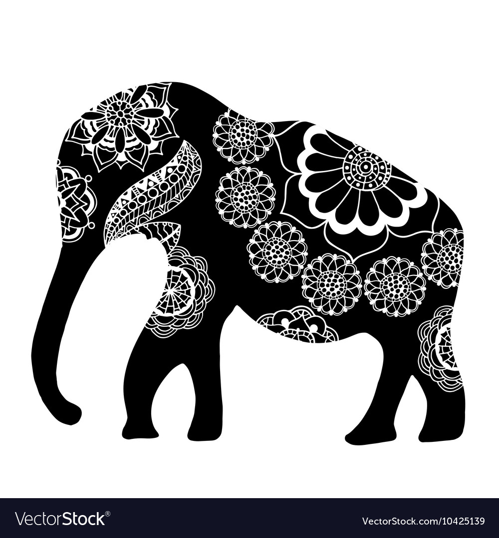 abstract elephant drawing