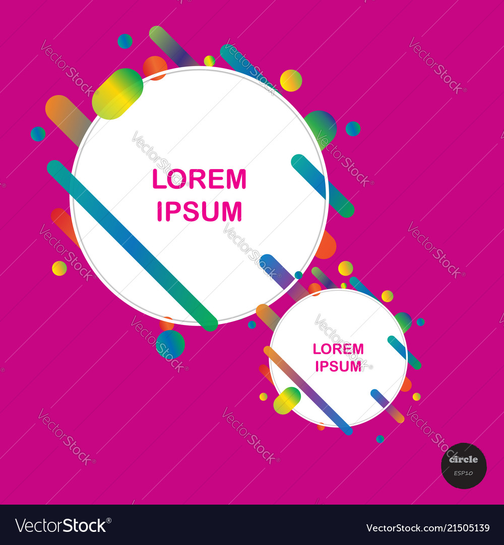 Design colorful circles elements template frame vector image Design colorful circles elements template frame