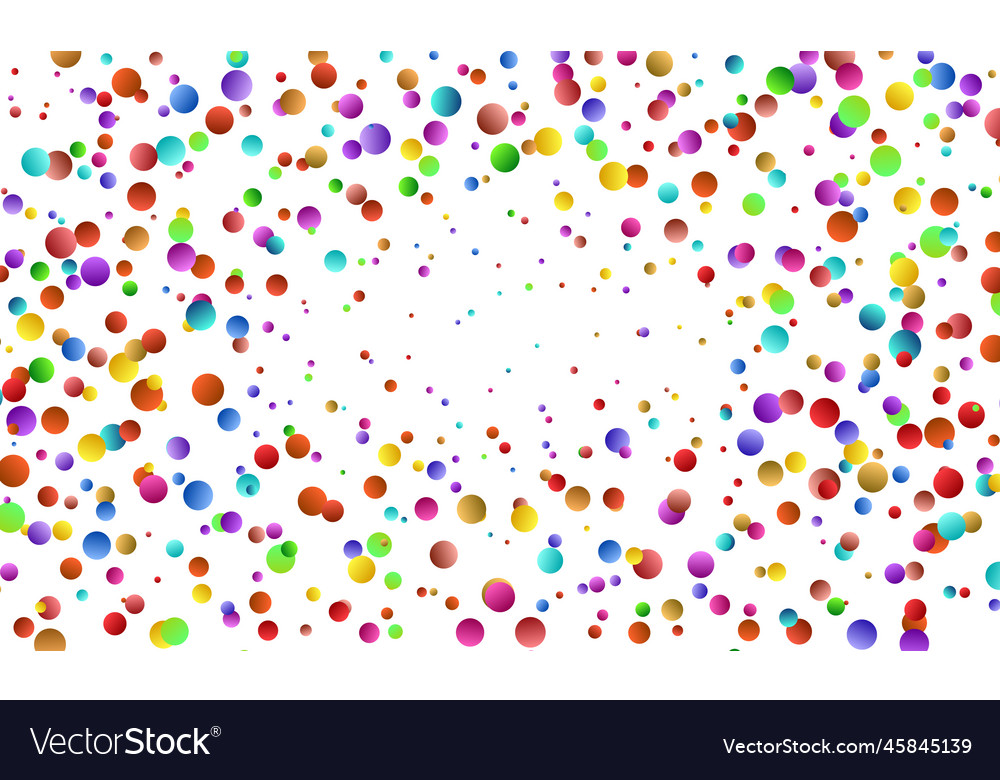 Festive colorful round confetti background Vector Image