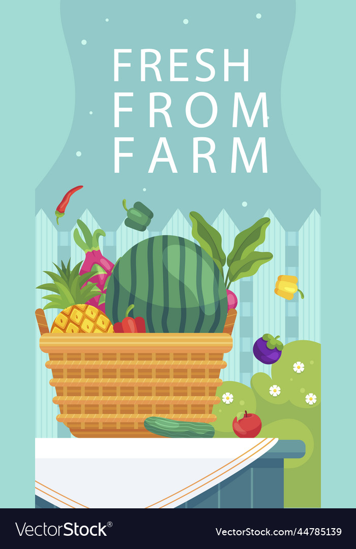 Flat local market business post stories set vector image Flat local market business post stories set