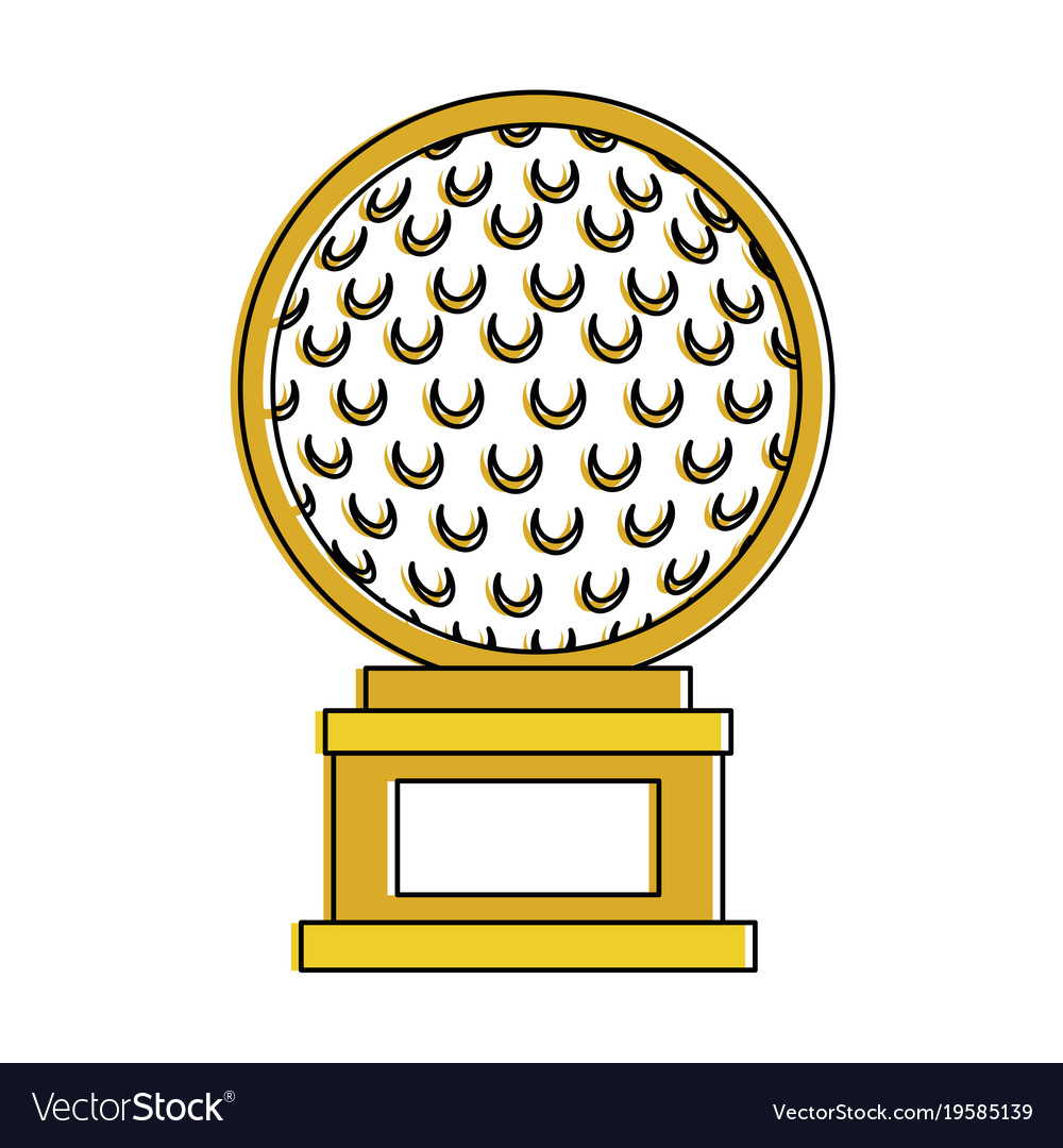 Golf ball championship award icon