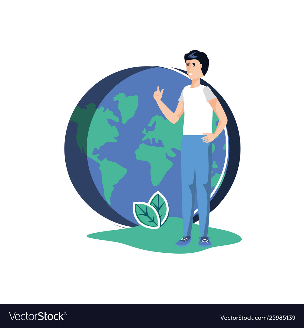 Man avatar with planet design