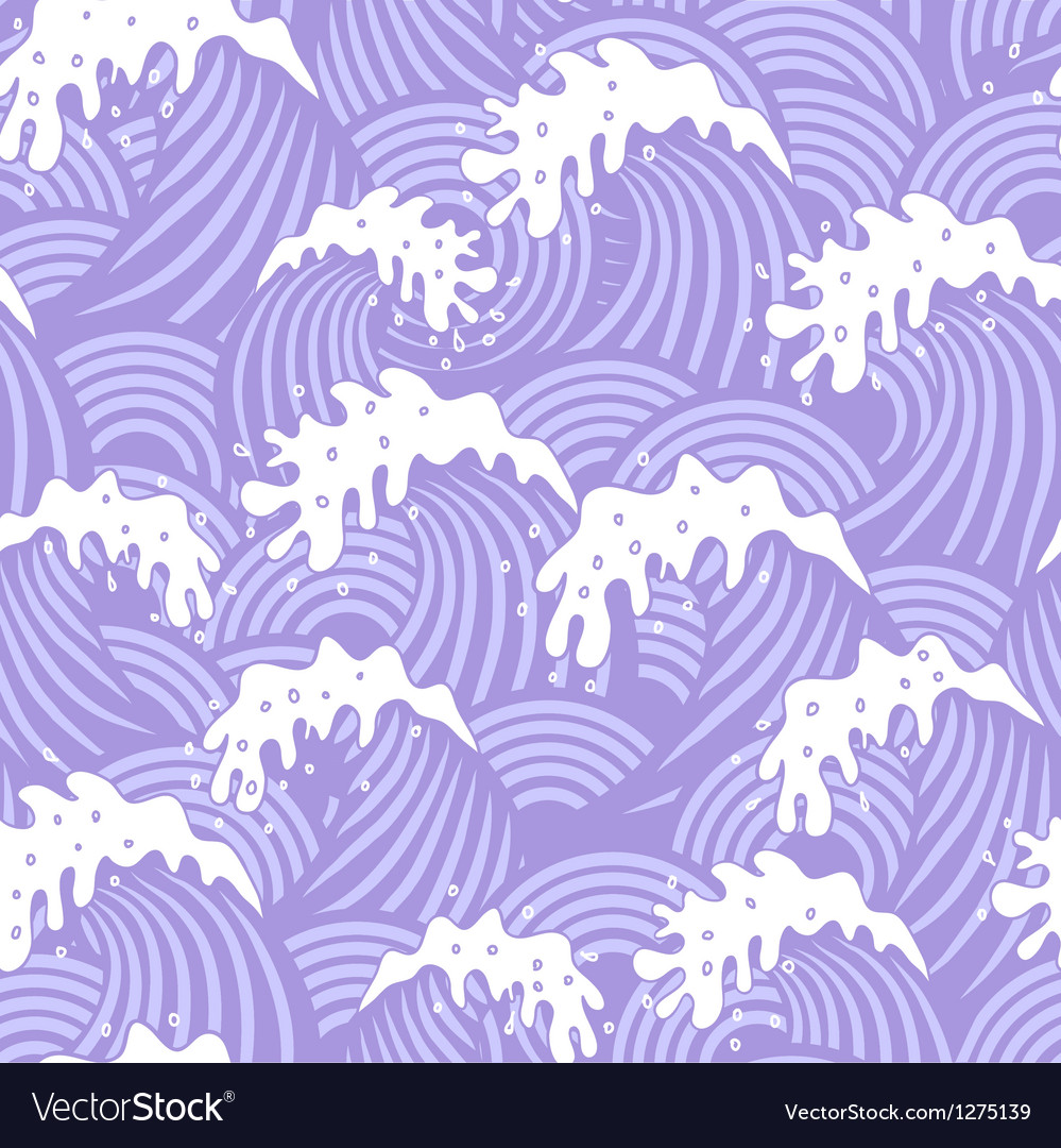 Seamless pattern with violet waves